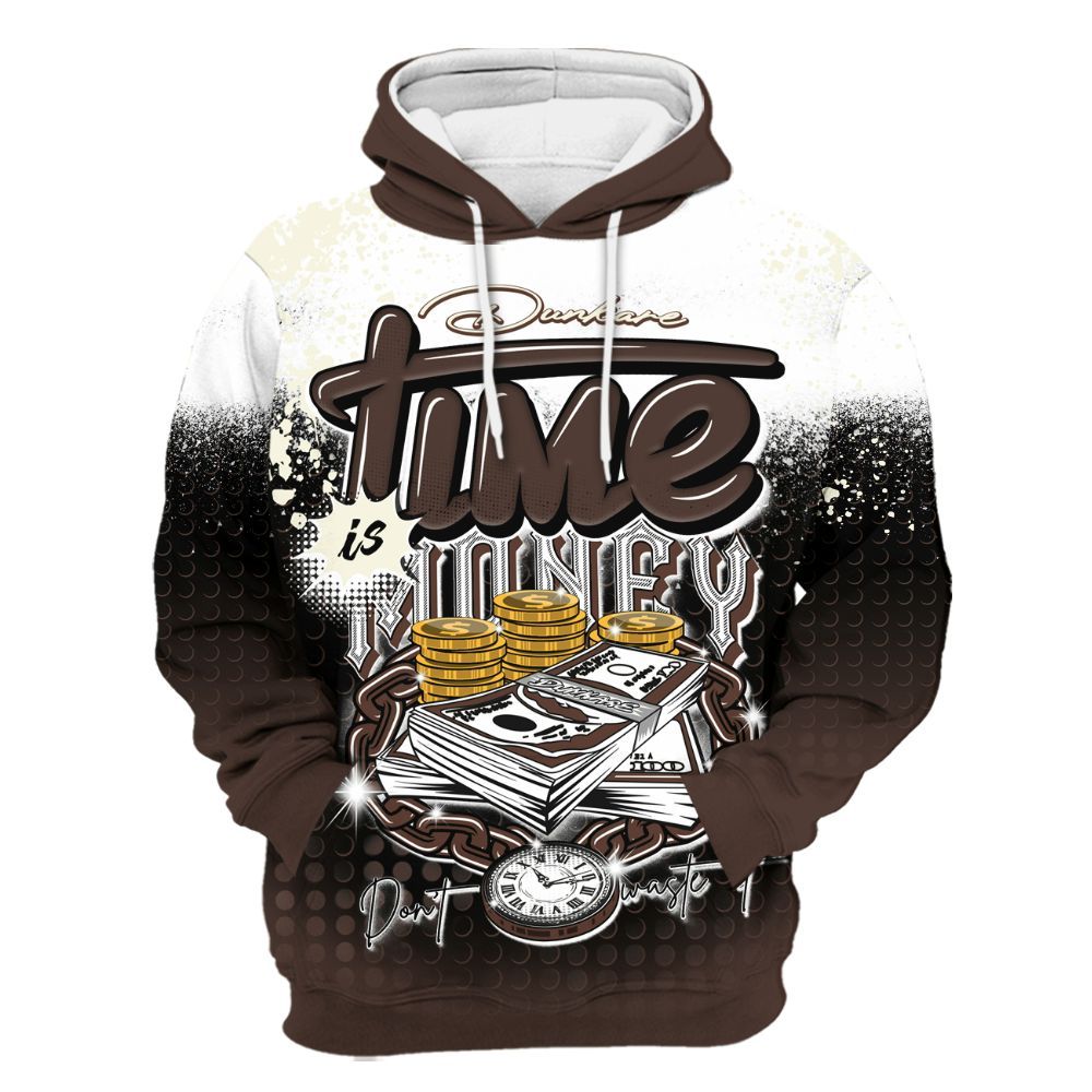 Hoodie To Match SoleFly Cafecito 12s - Halftone Time Is Money All Over Print