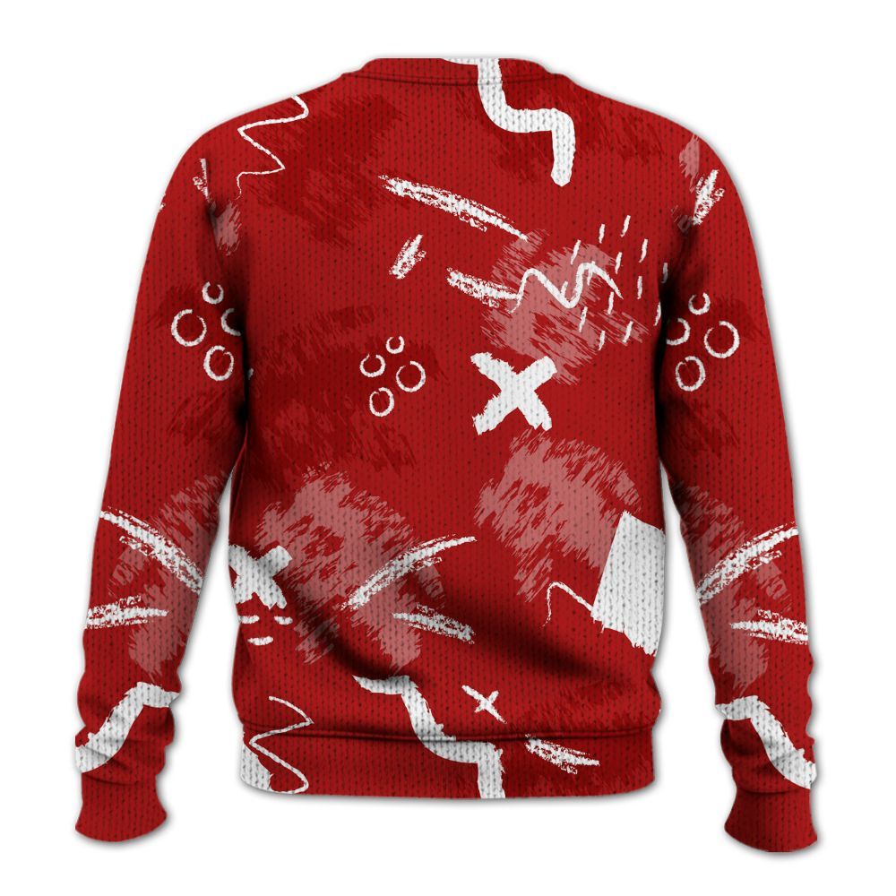 Sweater To Match Low Terror White University Red 1s - Hustle Grind Pray Graphic