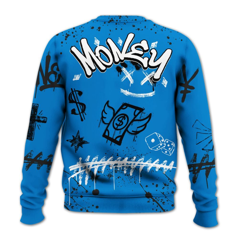 Sweatshirt To Match High OG FragmentxULA White Black 1s - Everybody Paid In Full Crayon All Over Print