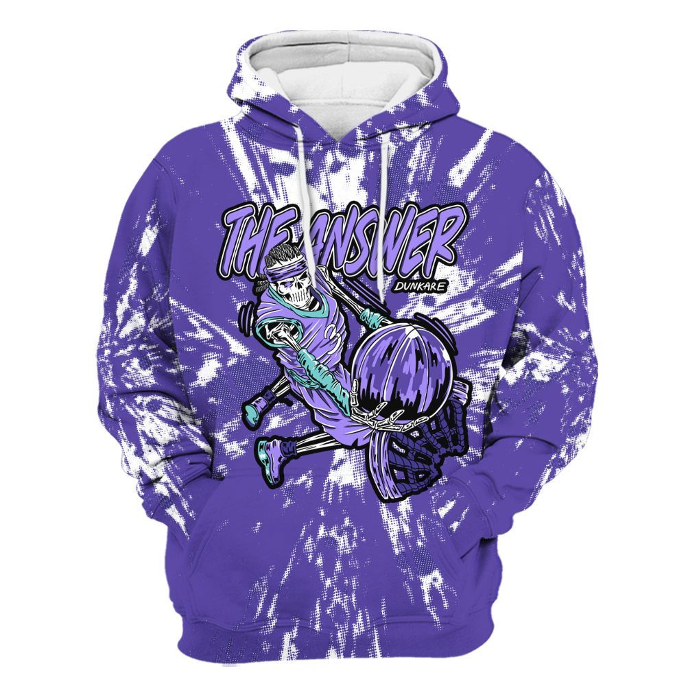Hoodie To Match Low Hornets 1s - The Answer Skeleton Luxury All Over Print