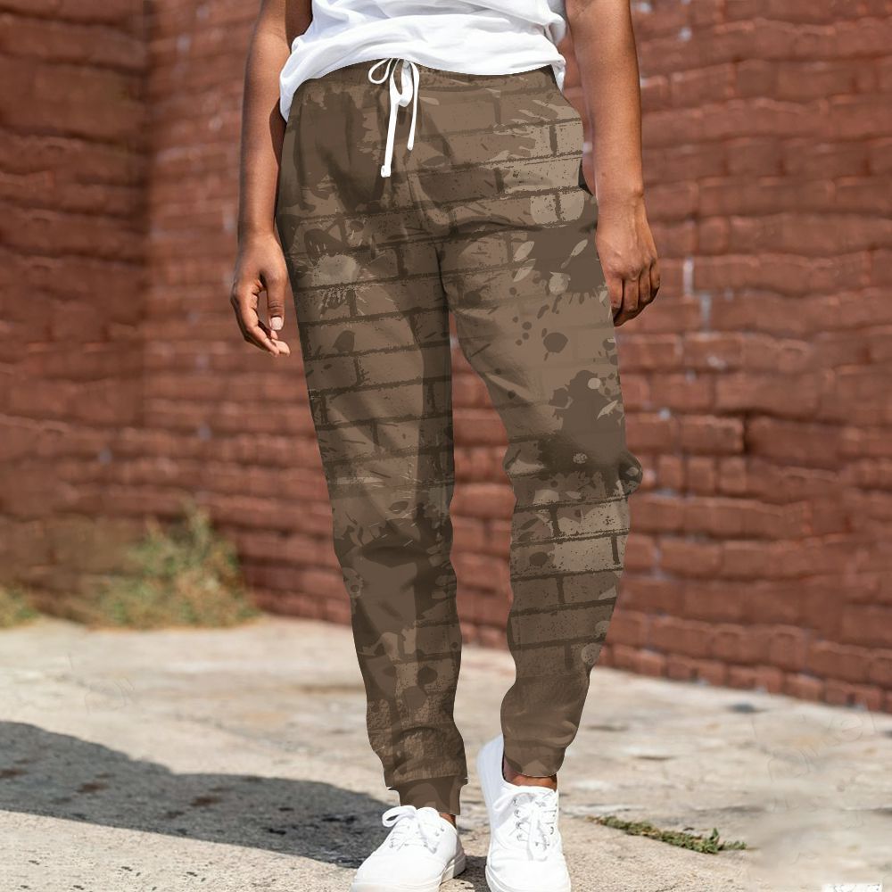 Sweatpant To Match Dark Mocha Jack - Brick All Over Print