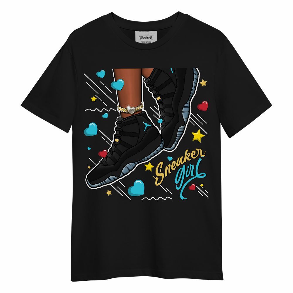 Shirt To Match Retro Gamma Blue 11s - SNEAKER Girl Heart Flying Graphic