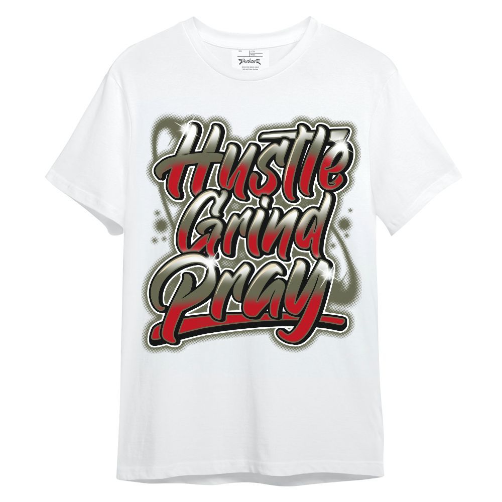 Shirt To Match Low OG Medium Olive 1s - Hustles And Prayer Graphic Unisex Shirt
