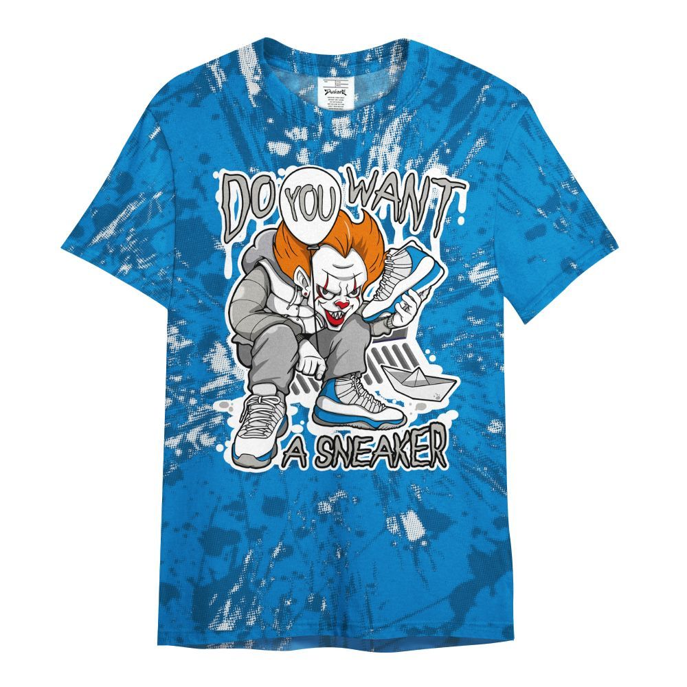 Shirt To Match Military Blue 4s - Clown Scary Sneakers Graphic Halloween All Over Print