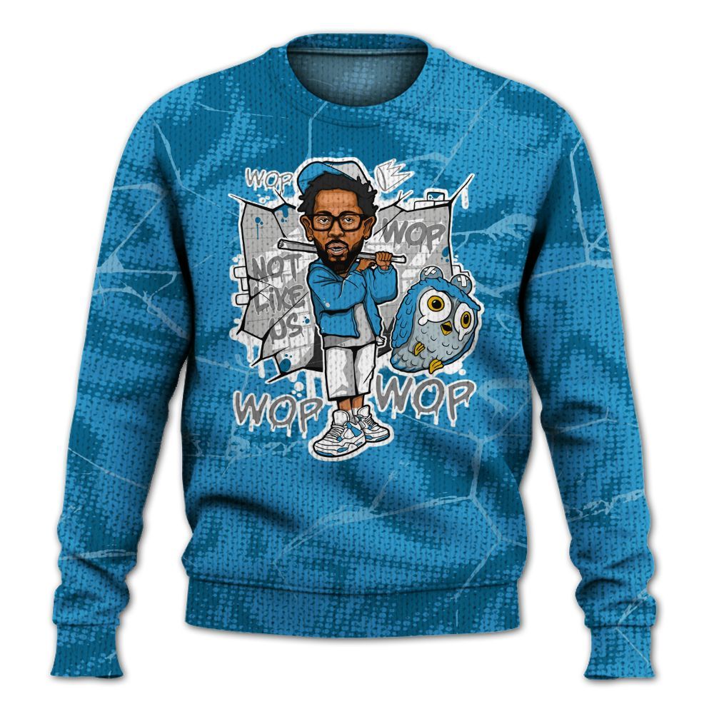 Knitted Sweater To Match Powder Blue 9s - None Like ComptonCity Graphic Crack