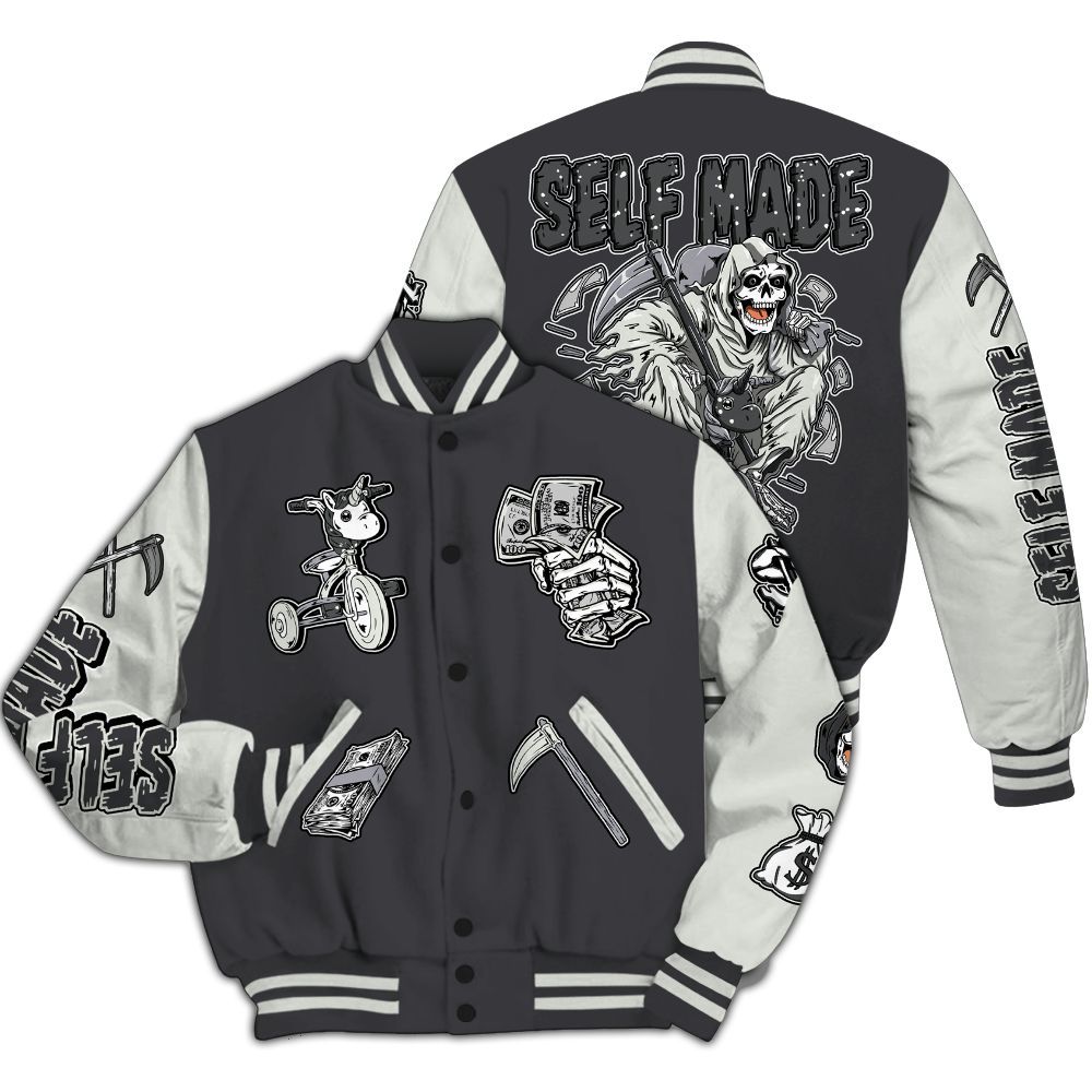 Varsity Jacket To Match Fear 4s - Self Make Skeleton All Over Print
