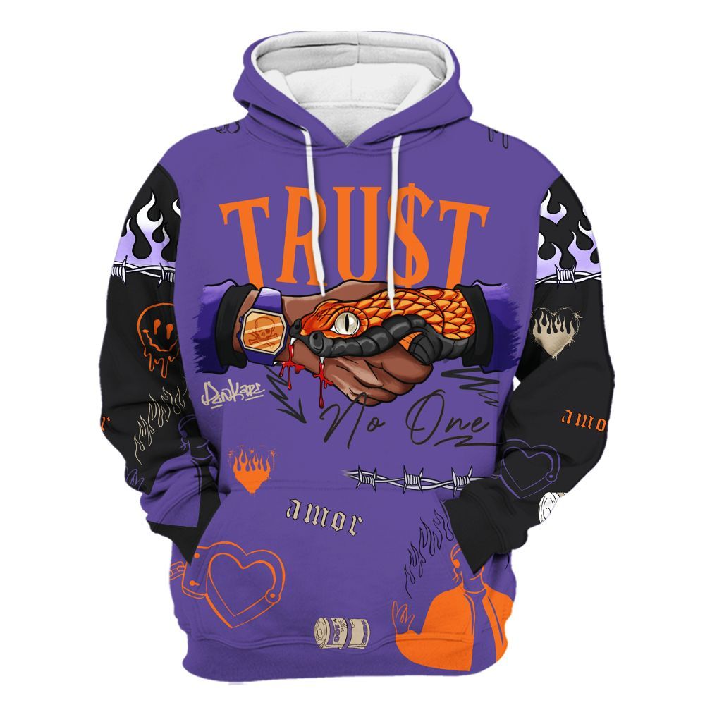 Hoodie To Match Air Max Waffle SP Voltage Purple - Snake Trust No One All Over Print