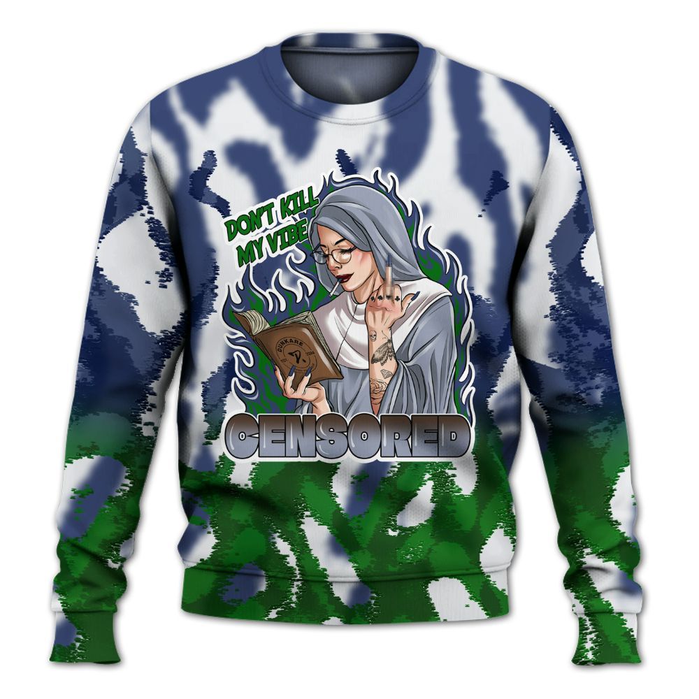 Sweatshirt To Match Midnight Navy 13s - Censoredz Burn All Over Print