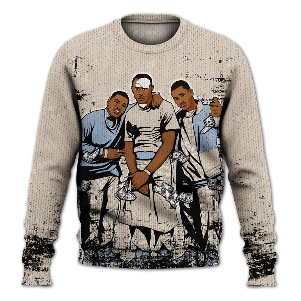 Sweater To Match Desert Sand 3s - Paid In Full Money Graphic