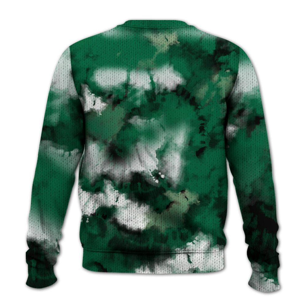 Knitted Sweater To Match Pine Green 4s - SNEAKER Girl Money Drip Tie Dye