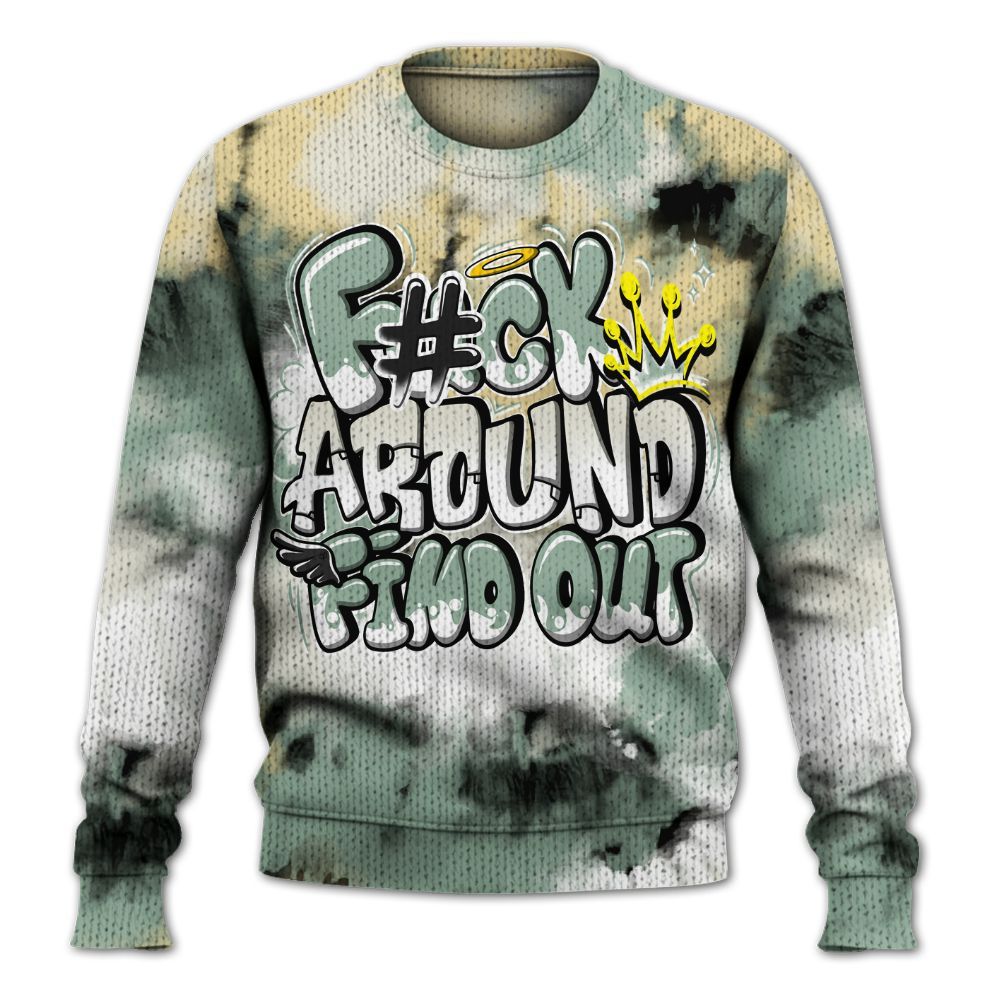Knitted Sweater To Match Joins Year Of The Snake 5s - Tie Dye FK Around Find Out