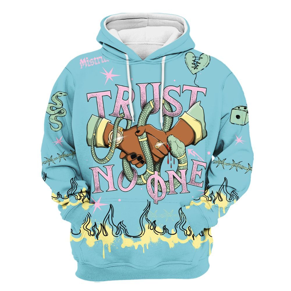 Hoodie To Match SB Dunk Low Visty - Trust No One Snake-Bite Doodle Crayon All Over Print