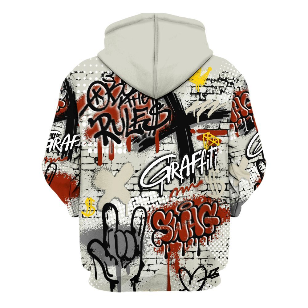 Hoodie To Match El Grito 5s - True It Real Graffiti Streetwear All Over Print