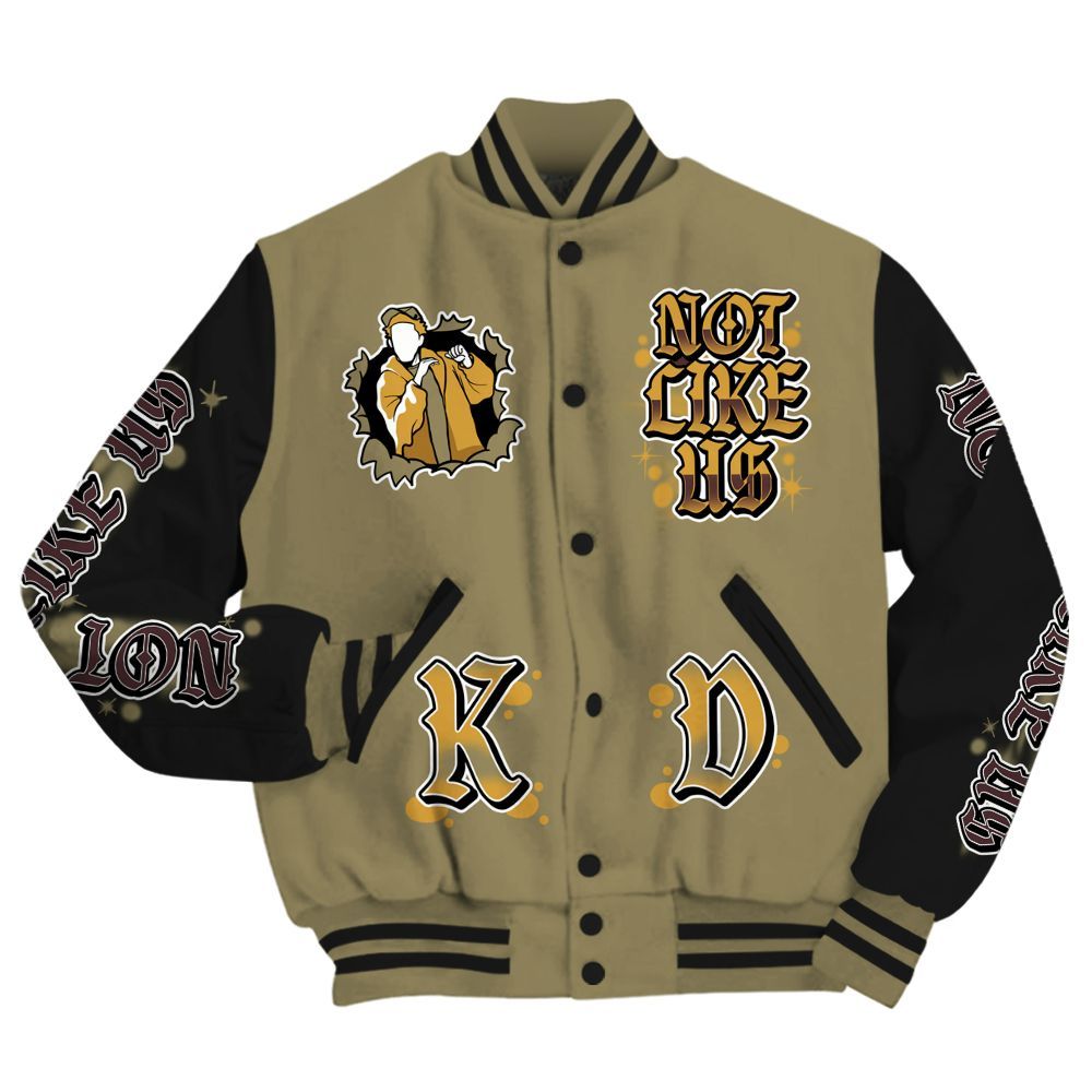 Varsity Jacket To Match Black Olive 7s - None Like Us Graphic All Over Print