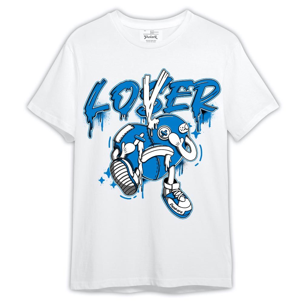 Shirt To Match Industrial Blue 4s - Graphic Loser Lover Heart Shirt Military Blue 4s Outfit