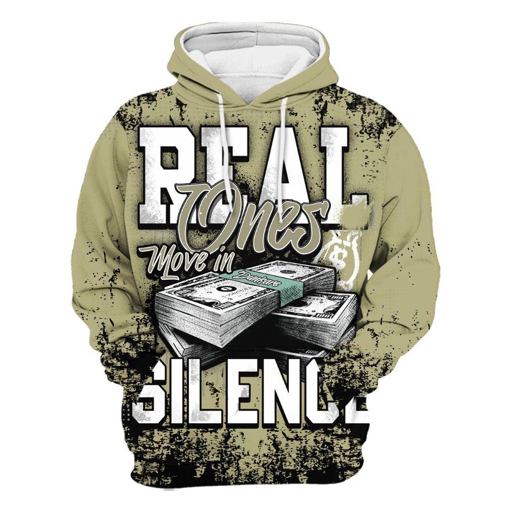 Hoodie To Match Dunk Low Suede Olive Aura - Move In Silence Money Street Retro All Over Print