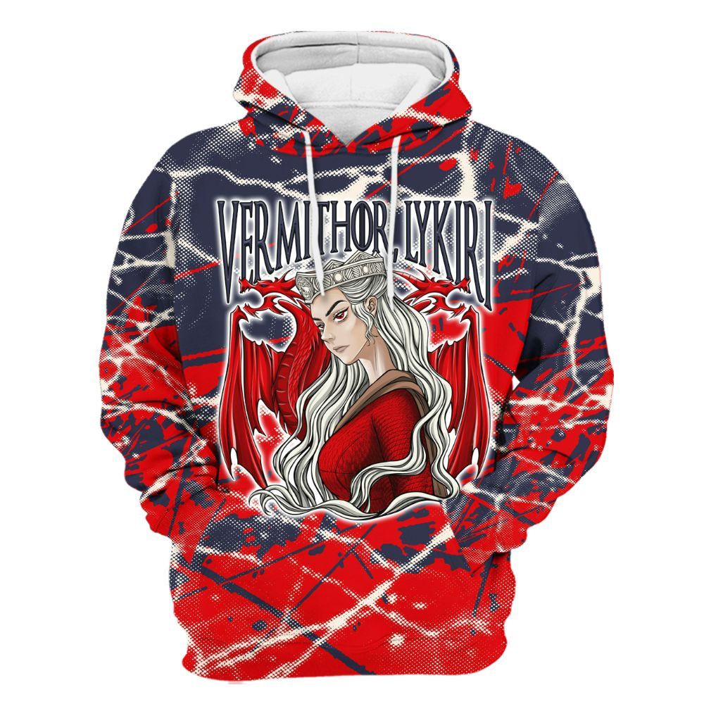 Hoodie To Match Low OG Howard University 1s - Dragon's Mom! Profound All Over Print