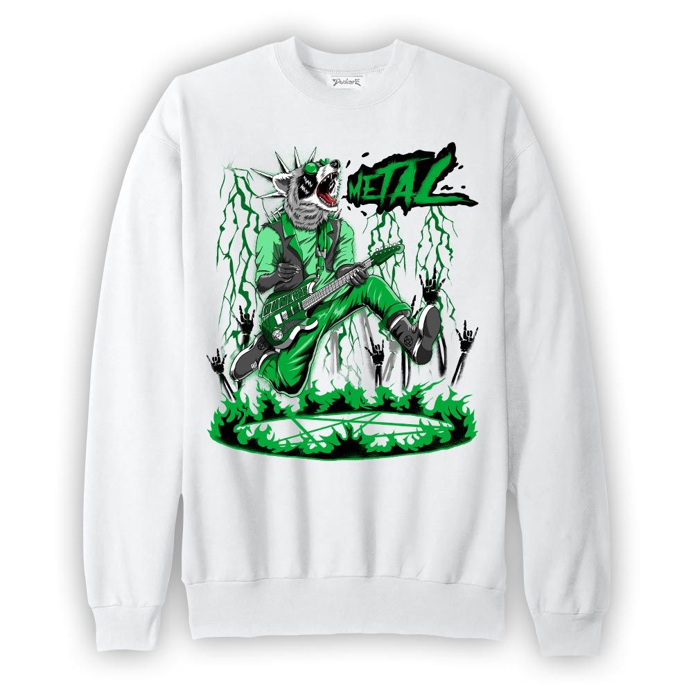 Sweatshirt To match Lucky Green 5s Sweatshirt - Punk Rock Raccoon Graphic