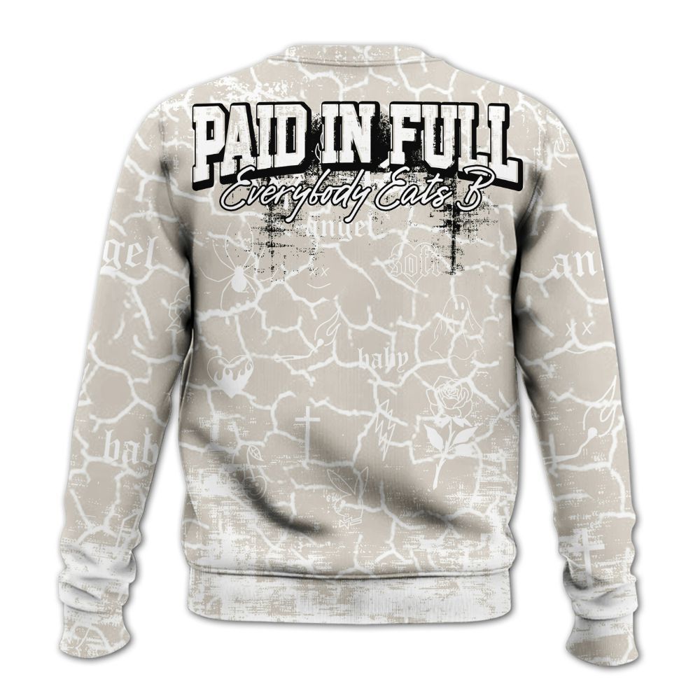 Sweatshirt To Match Retro Pure Money 3s - Paid In Full Money All Over Print