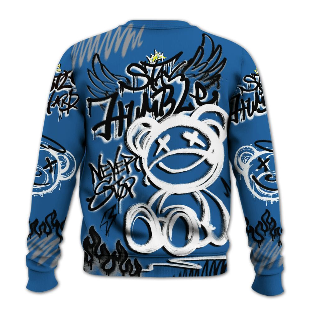 Sweatshirt To Match French Blue 13s - Humble Drip Streetwear Graffity All Over Print