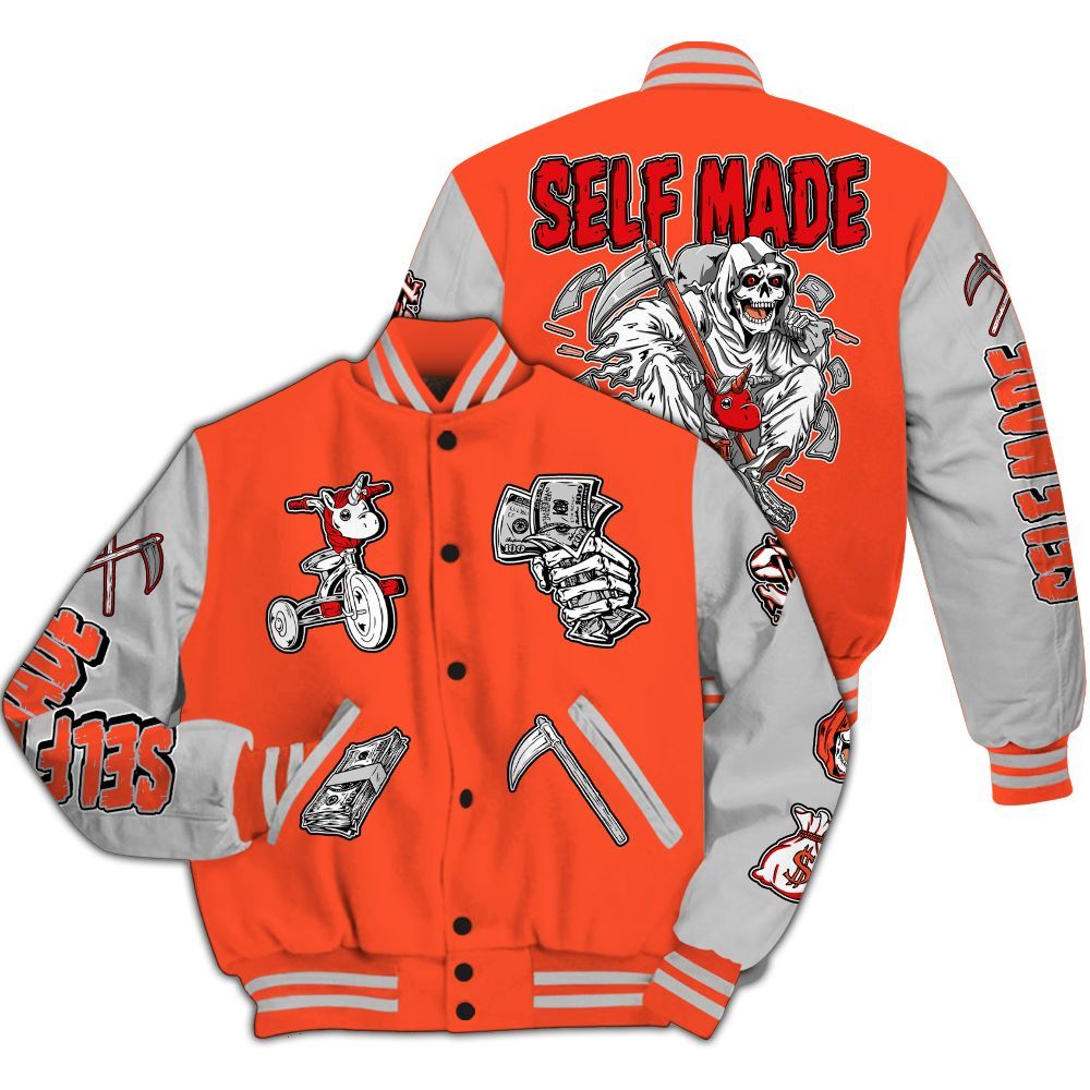 Varsity Jacket To Match Air Max 1 86 Cosmic Clay - Self Make Skeleton All Over Print