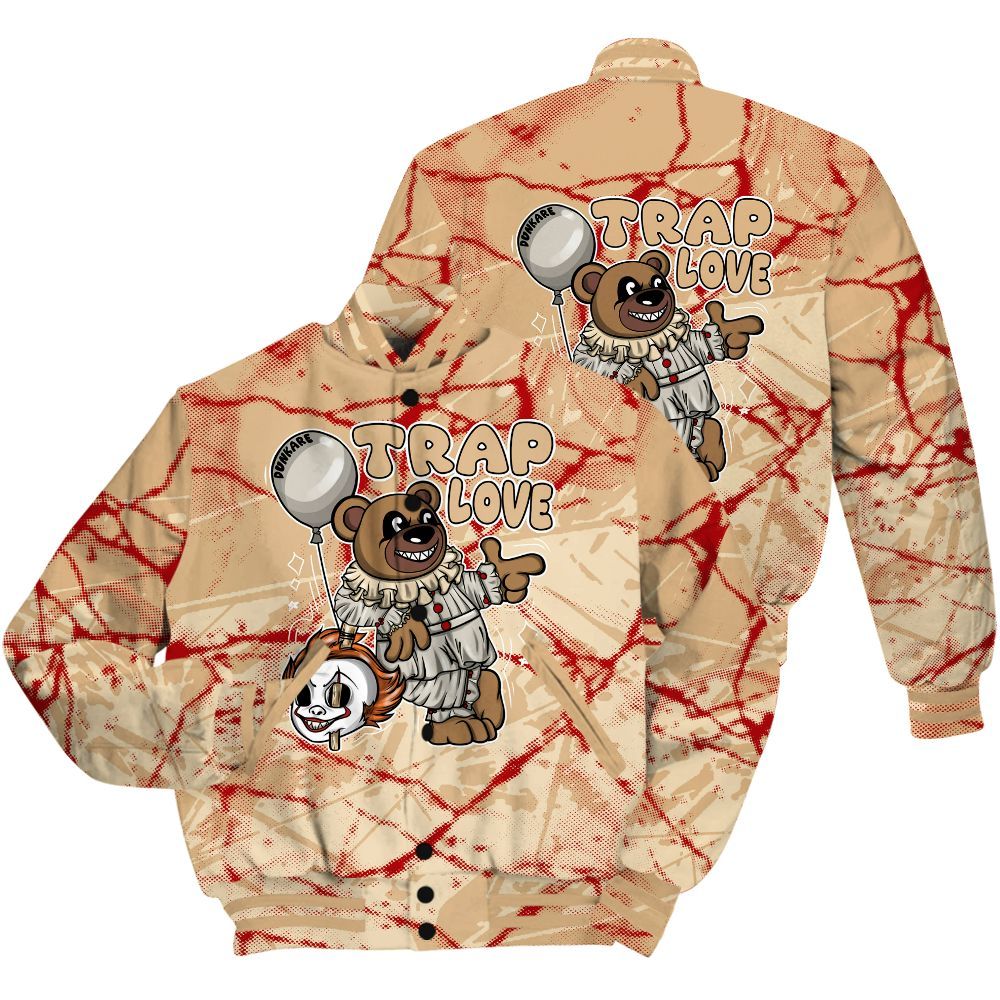 Varsity Jacket To Match Dunk Low Strawberry Waffle Shirt - Trap Loves Bear Profound All Over Print