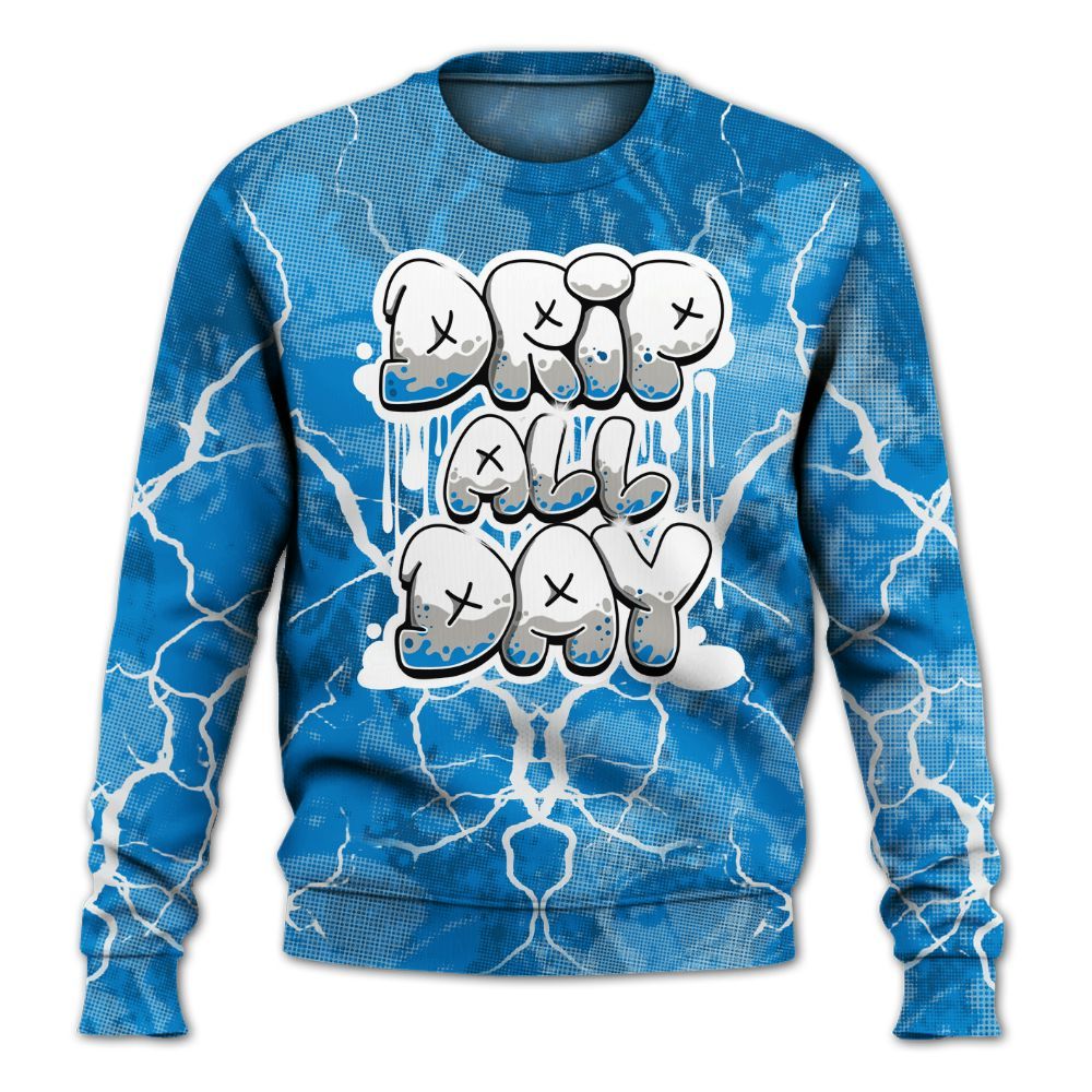 Sweatshirt To Match Industrial Blue 4s - DRIPPIN Days Graphic Halloween All Over Print