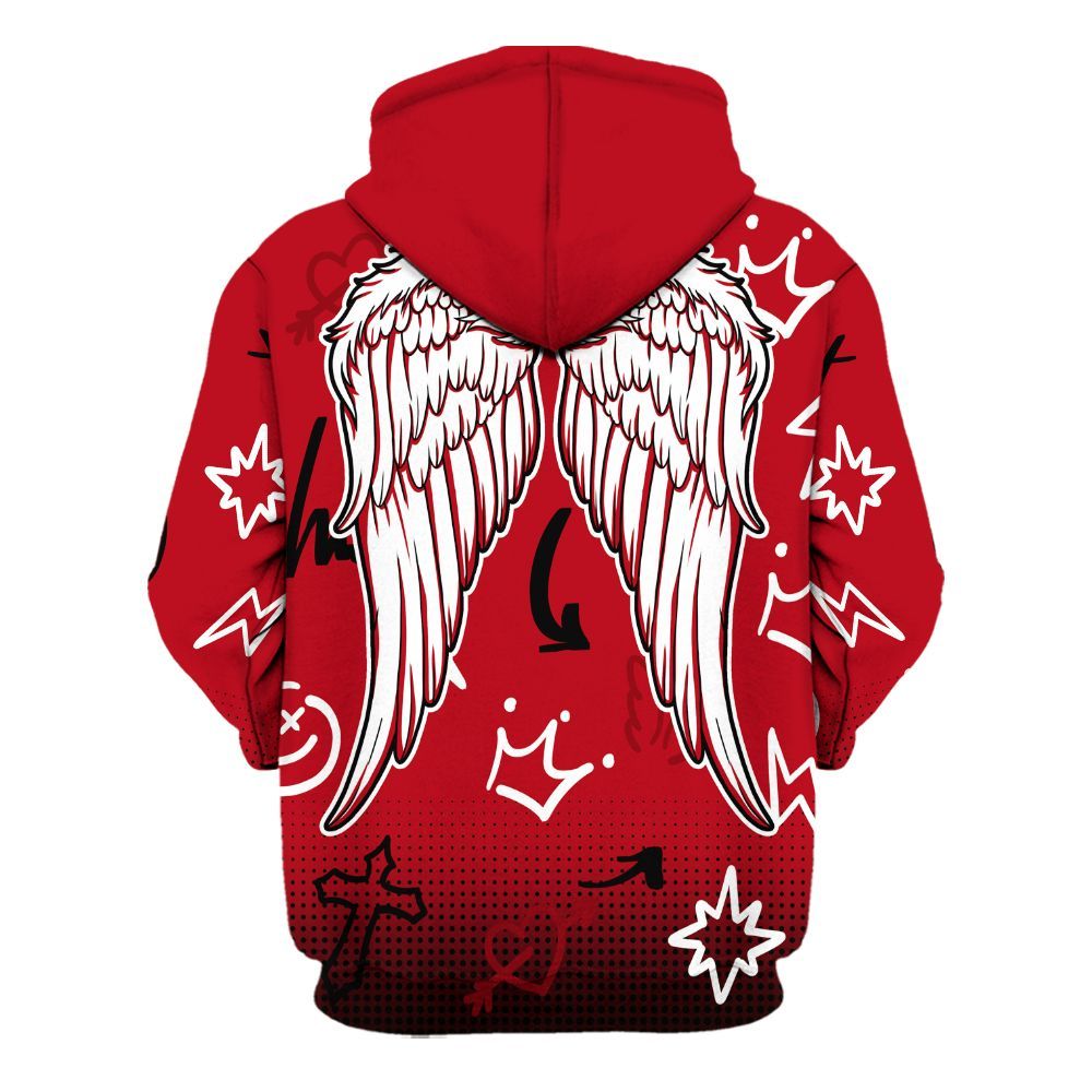 Hoodie To Match Bred Velvet 11s - Gods Guides Me Bear Graphics All Over Print