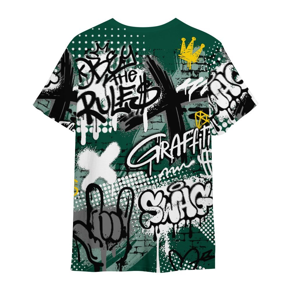 Shirt To Match Oxidized Green 4s - True It Real Graffiti Streetwear All Over Print