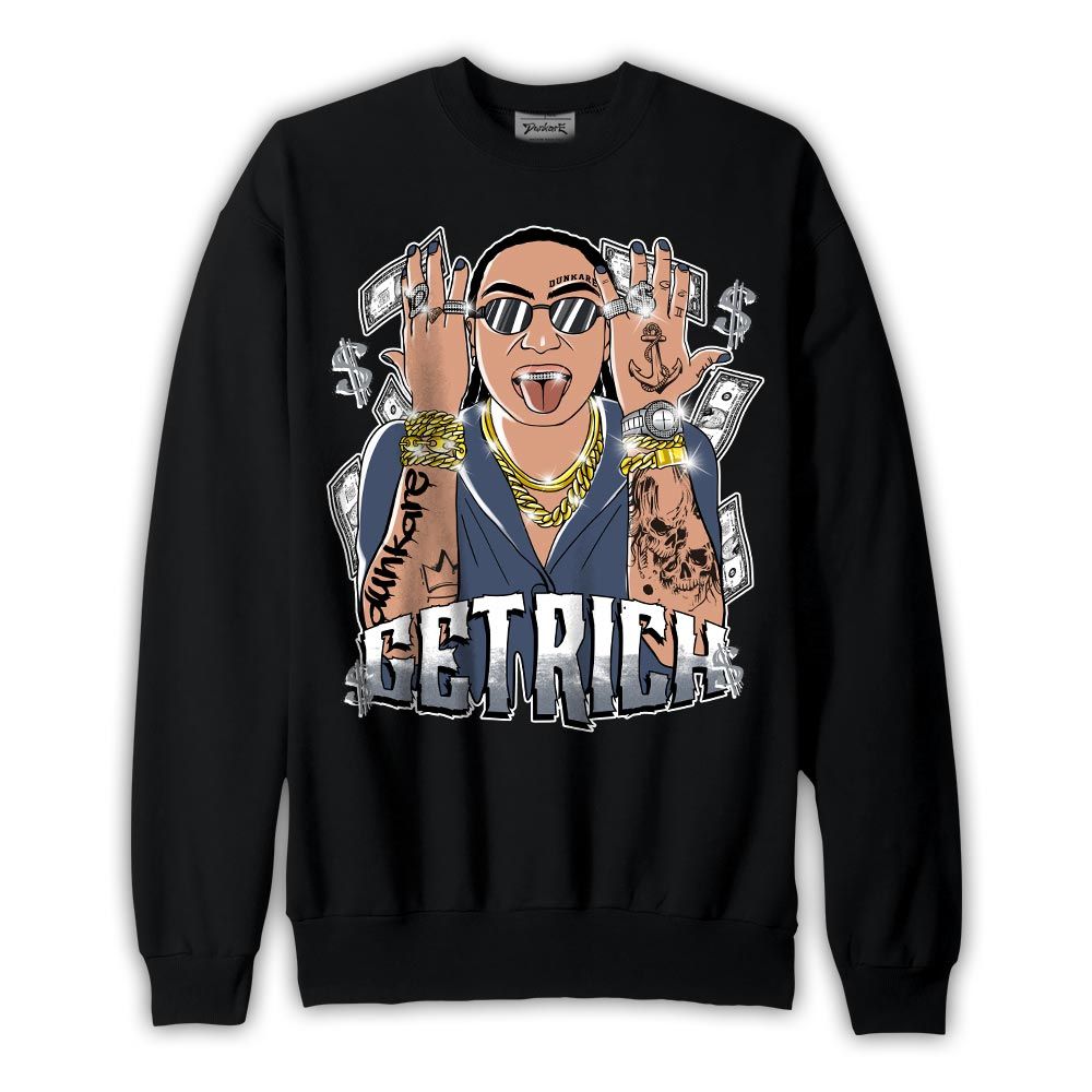 Sweatshirt To match Low Diffused Blue 11s Sweatshirt - Get Richz Unique Graphic