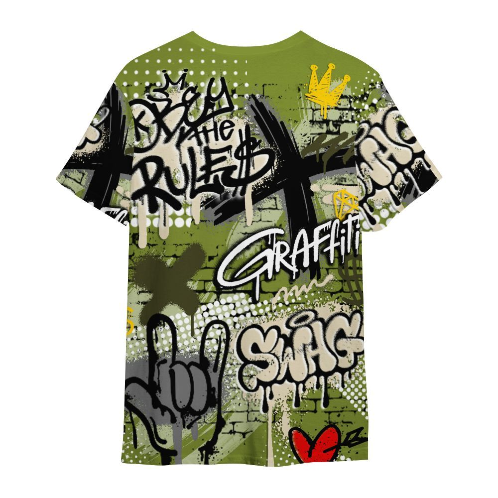 Shirt To Match SB Dunk Low Asparagus - True It Real Graffiti Streetwear All Over Print