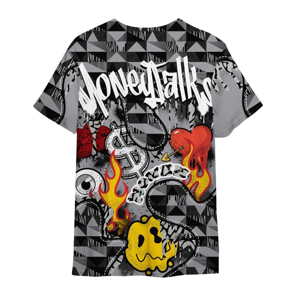 Shirt To Match Cement Grey 3s - 23 Smile Burning Heart All Over Print