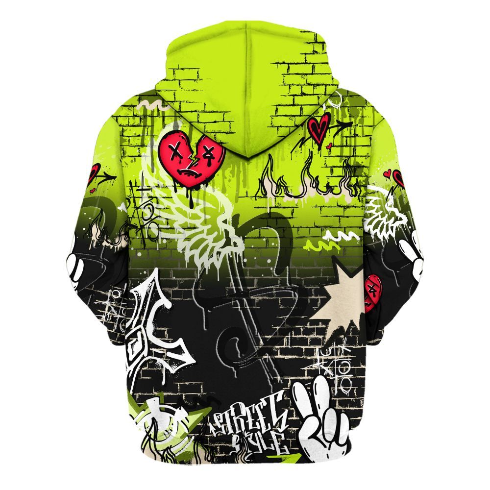 Hoodie To Match GS Black Barely Volt 11s - Been Dif2erent Drip Graffiti All Over Print