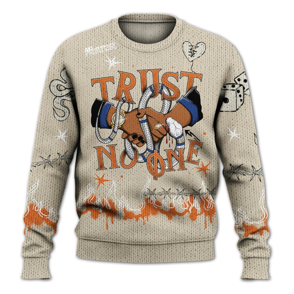 Knitted Sweater To Match Air Max 90 Rattan Birch - Trust No One Snake-Bite Doodle Crayon