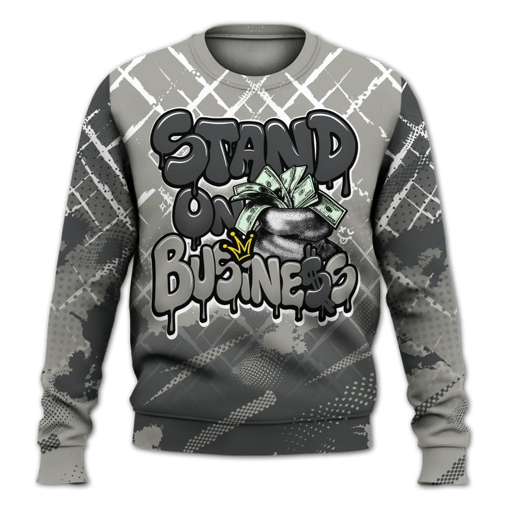 Sweatshirt To Match High Satin Shadow 1s - Halftone Stand Business Dripping All Over Print