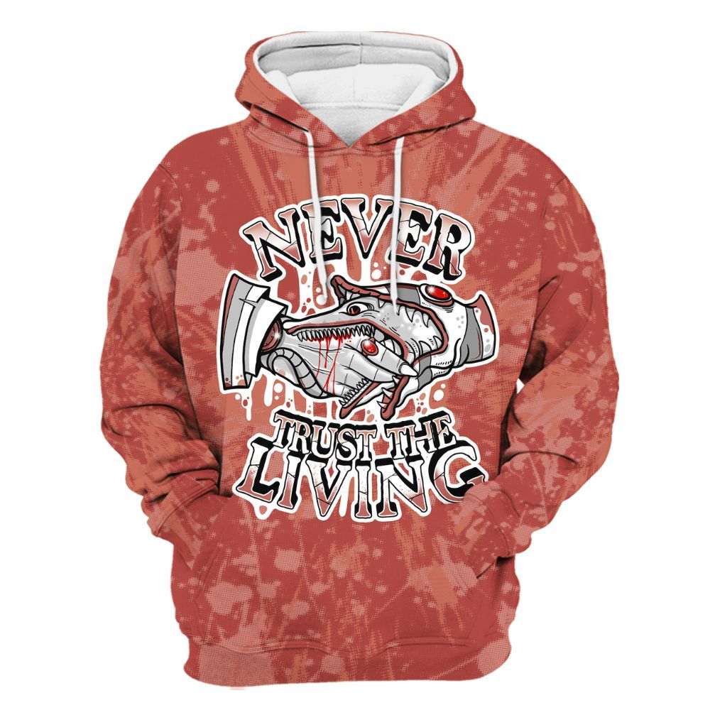 Hoodie To Match Dune Red 13s - Never Trusting Living Graphic Halloween All Over Print