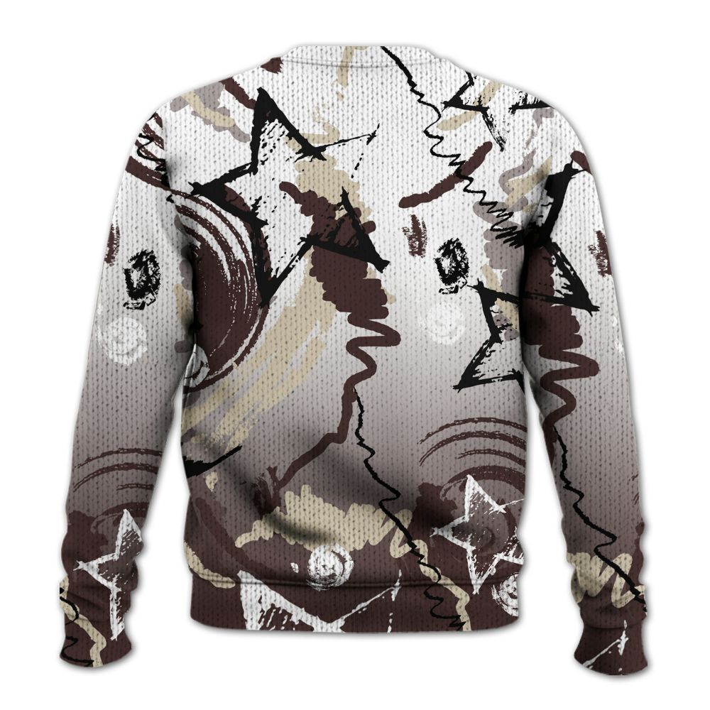 Knitted Sweater To Match Burgundy Crush 3s - Grind Shine Later Drip