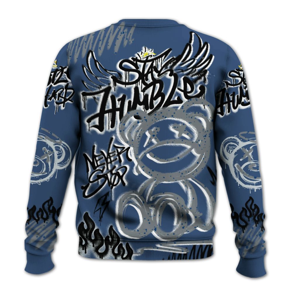 Sweatshirt To Match Midnight Navy 4s - Humble Drip Streetwear Graffity All Over Print