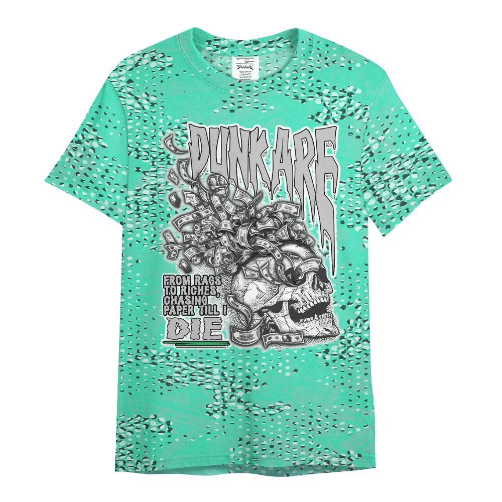 Shirt To Match Black Green Glow 3s - From Rags To Riches All Over Print