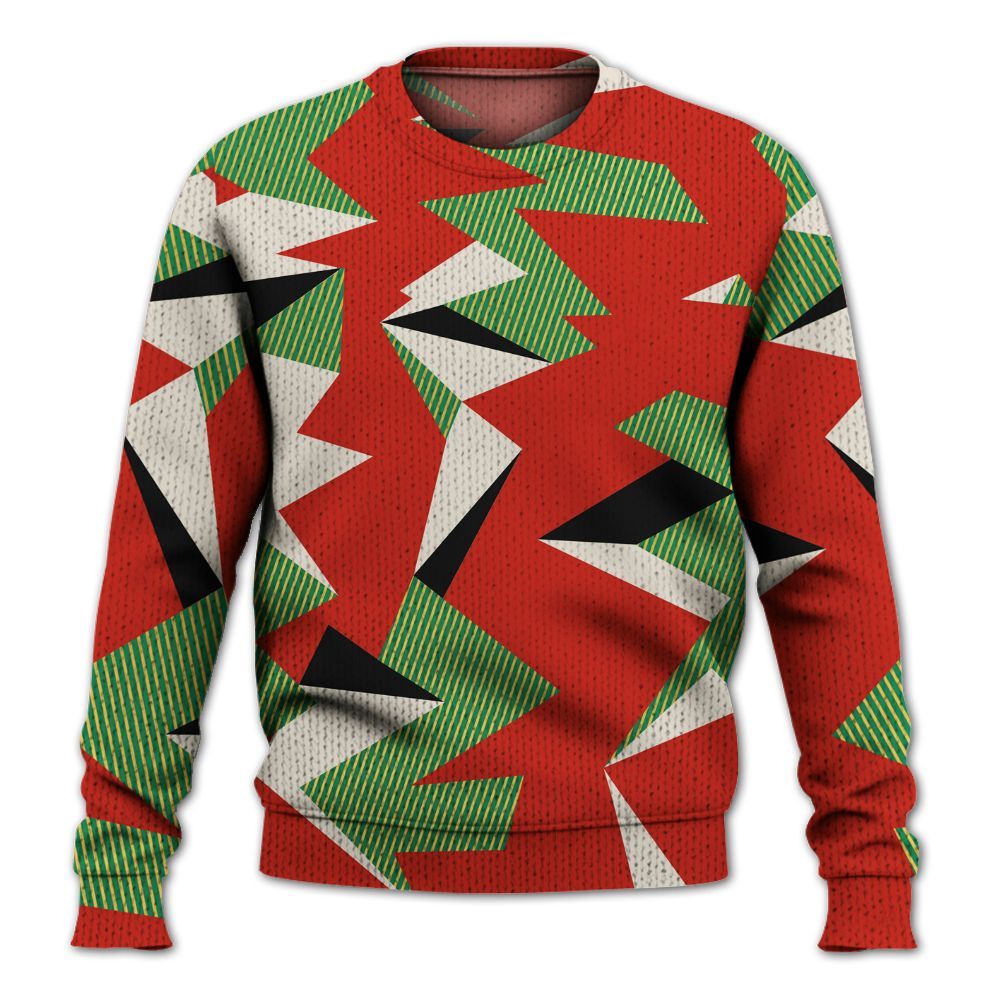 Sweater To Match Retro El Vuelo 3s Shirt, Geometric Camouflage Pattern Graphic