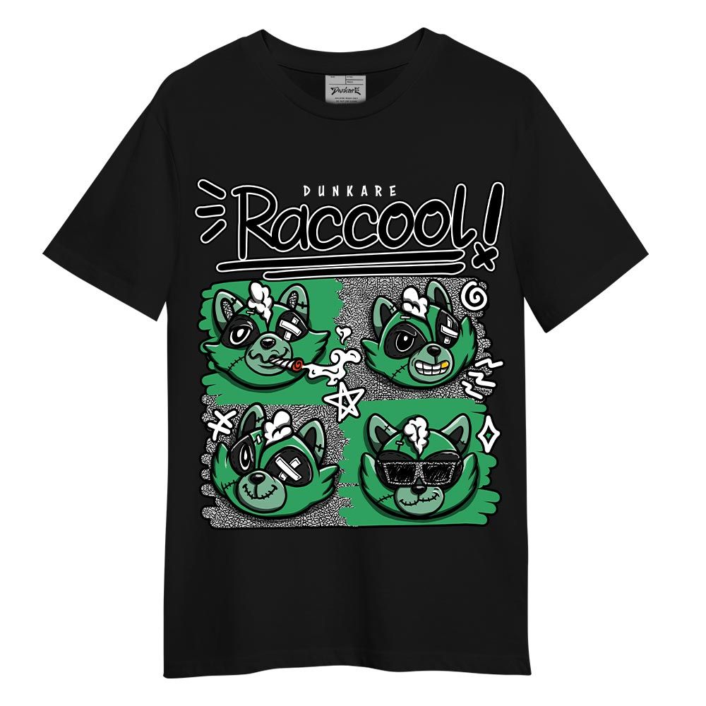 Shirt To Match T-Shirt Raccool Raccoon, 3 Green Glow T-Shirt To Match Sneaker 2404 DNY