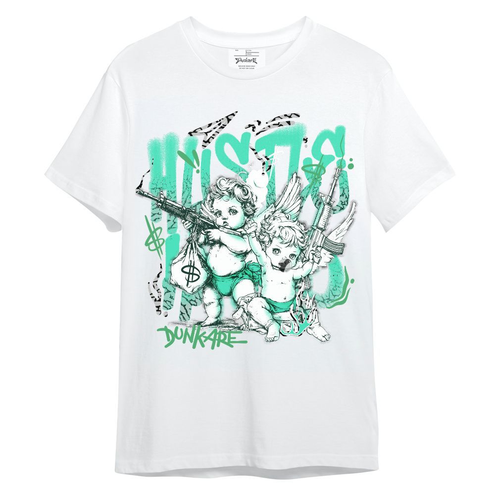 Shirt To Match Black Green Glow 3s - Hustle Hard Angel Green Glow 3s Unisex Shirt