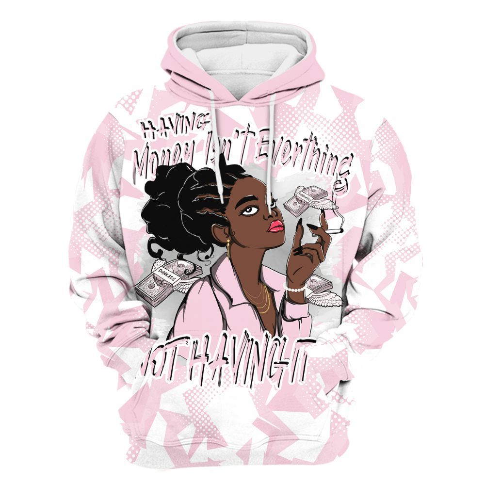 Hoodie To Match Orchid 4s - Having Money Isn't Everthing Retro All Over Print