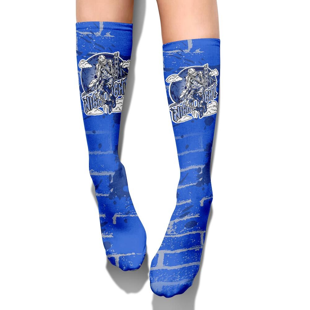 Sock To Match Air Foamposite One Royal - Seeya Skeleton Brick