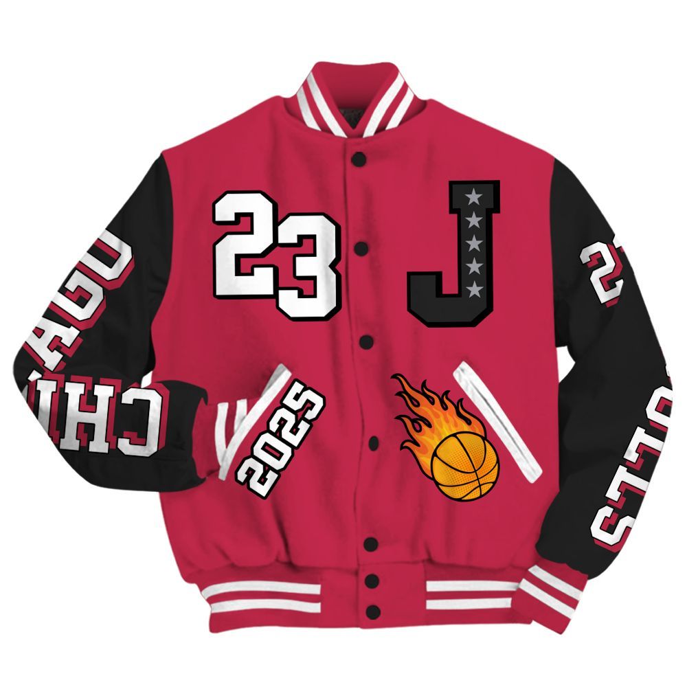 Varsity Jacket To Match Toro Bravo 4s - Chicago 23 Basketball All Over Print