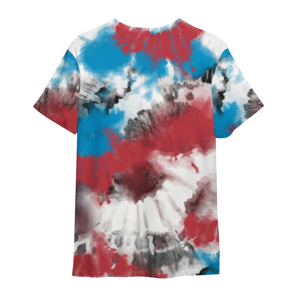 Shirt To Match High OG University Red Dark Powder Blue 1s - Tie Dye FK Around Find Out All Over Print