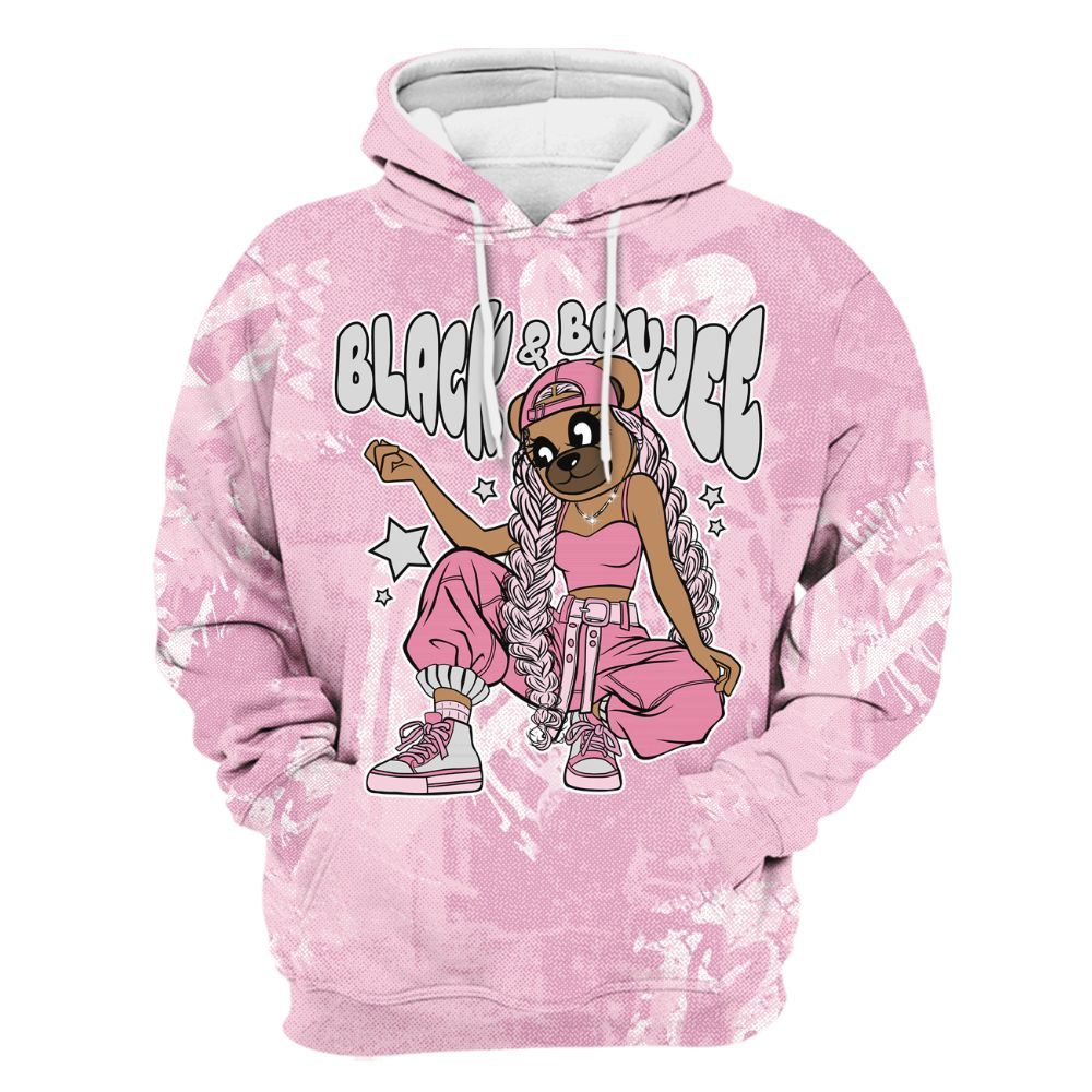 Hoodie To Match Orchid 4s - Boujee Girls Bear Heart Grunge All Over Print