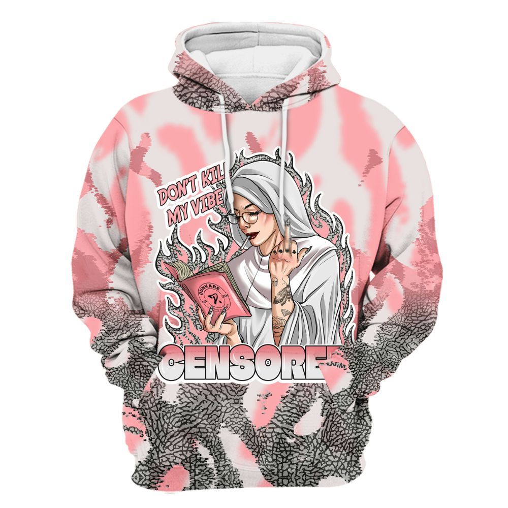 Hoodie To Match Retro Wings 3s - Censoredz Burn All Over Print