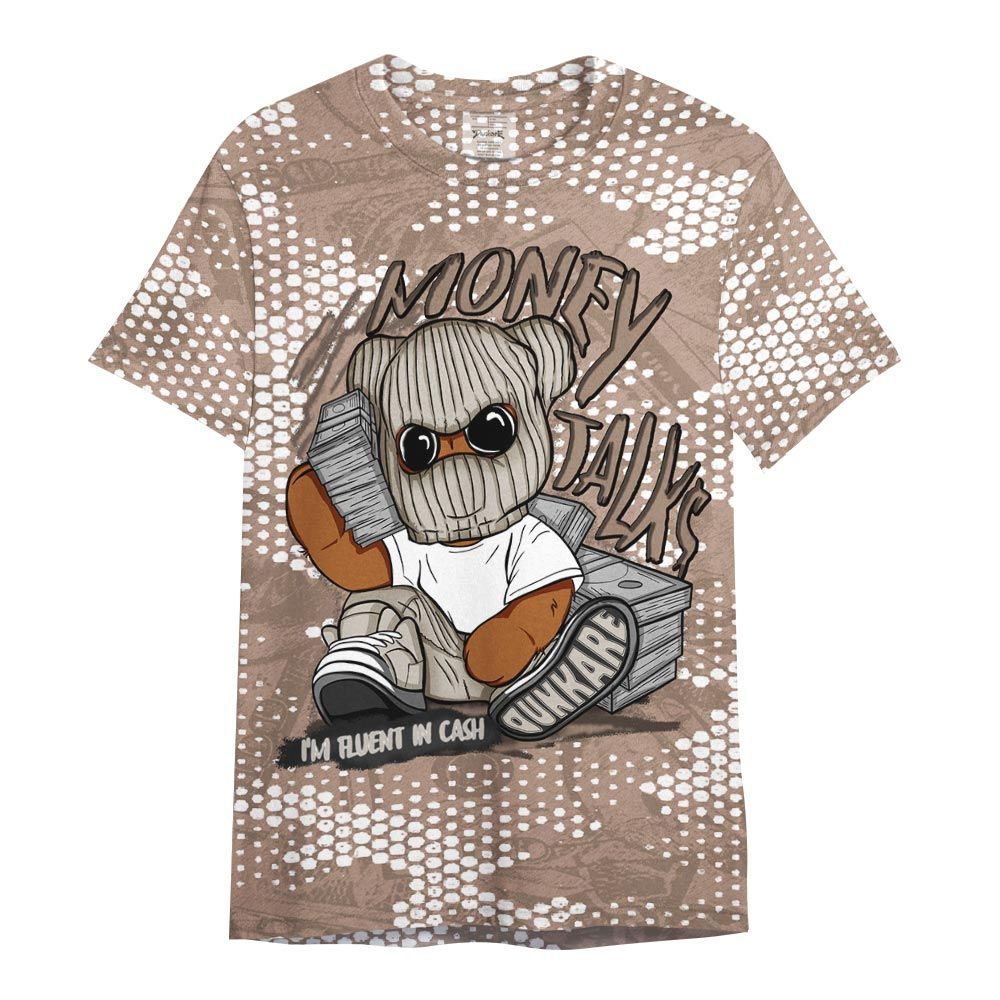 Shirt To Match OG Latte 1s - Money Talk Bear Banknotes Art Shirt Unisex