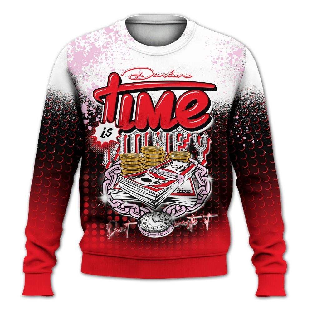 Sweatshirt To Match Zoom Vomero 5 Valentine's Day 2025 - Halftone Time Is Money All Over Print